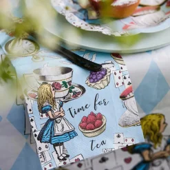 Alice in Wonderland Blue Cocktail Napkins - 20 pack