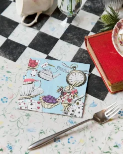 Alice in Wonderland Blue Cocktail Napkins - 20 pack