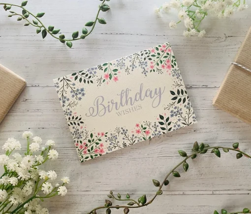 Birthday Wishes Meadow Greeting Card