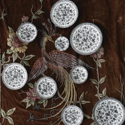 Black Regal Peacock Medium Plate 8 3/4 in
