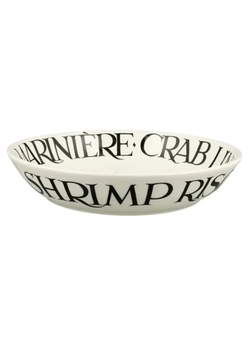 Black Toast Crab Linguini Medium Pasta Bowl