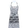 Black Toast Knives & Forks Apron