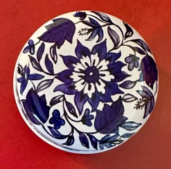Blue & White Mini Round Tin