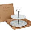Blue Asiatic Pheasants 2 Tier Cake Stand