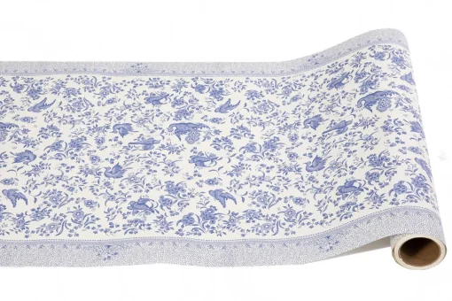 Blue Regal Peacock Pad Paper Table Runner