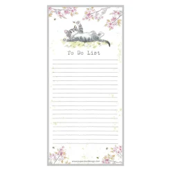 Cat with Blossom "To Do List" Magnetic List Pad
