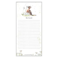 Cat with Dandelion "Notes" Magnetic List Pad