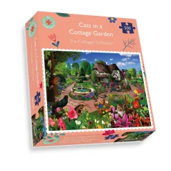 Cats in a Cottage Garden 500 Piece Jigsaw Puzzle