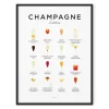 Champagne Cocktails Print - Framed