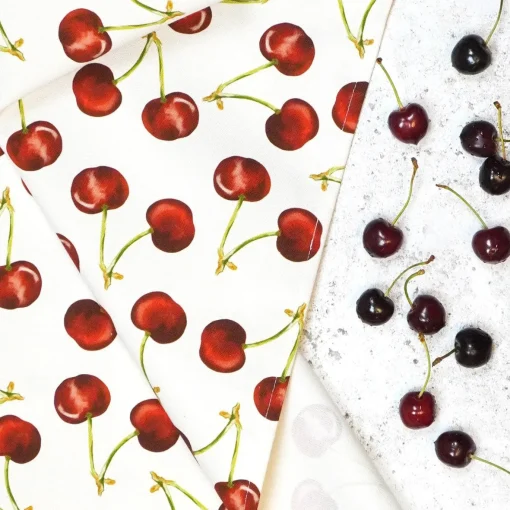 Cherry Tea Towel by Corinne Alexander