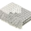 Classic Collection Spot Gray Merino Lambswool Throw Blanket