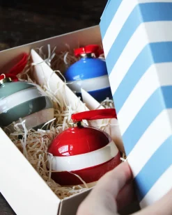 Cornishware Striped Baubles