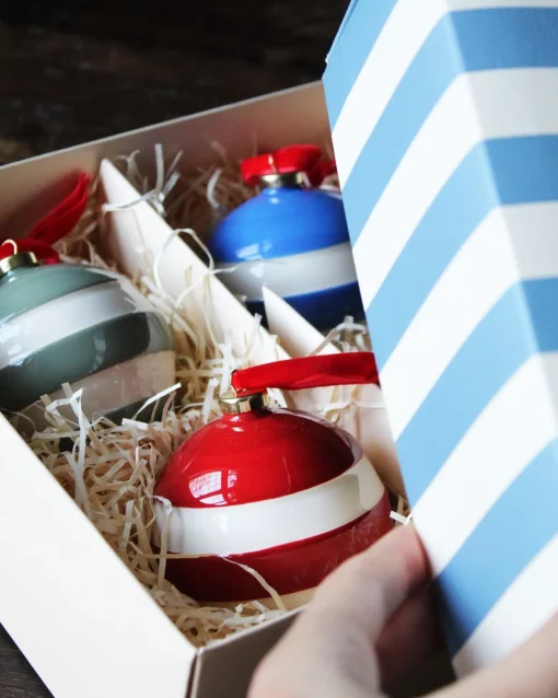 Cornishware Striped Baubles