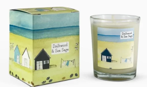 Driftwood & Sea Sage Votive Candle - Beach Huts