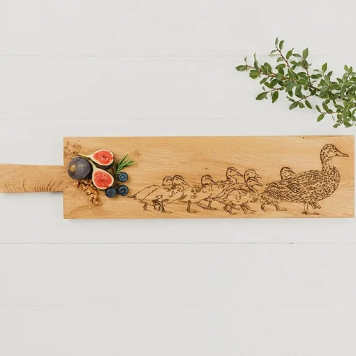 Duck & Ducklings Long Oak Serving Paddle