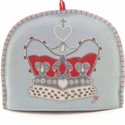 Duck Egg Blue Crown Wool Tea Cosy