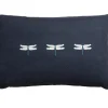 Embroidered Dragonfly Cotton Pillow