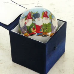 Gnomes Hand-painted Glass Bauble