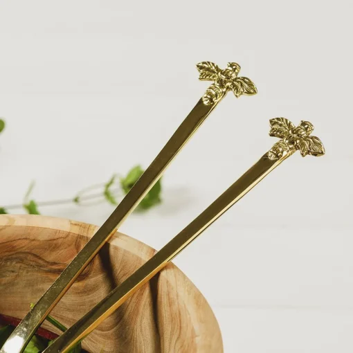 Gold Bee Salad Server Set