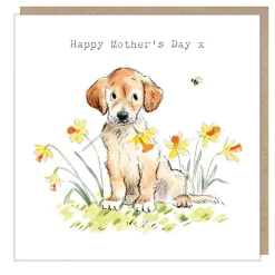 Golden Retriever "Happy Mother's Day" Greetings Card