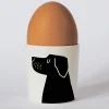 Happiness Black Lab Egg Cup Olive