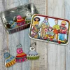 Hats Set of 6 Stitch Markers in a Pocket Tin