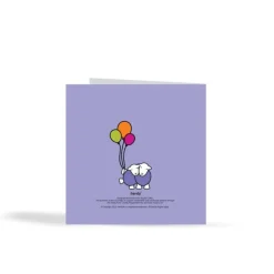 Herdy Birthday Card - Purple