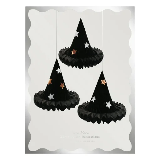 Honeycomb Witch Hat Decorations
