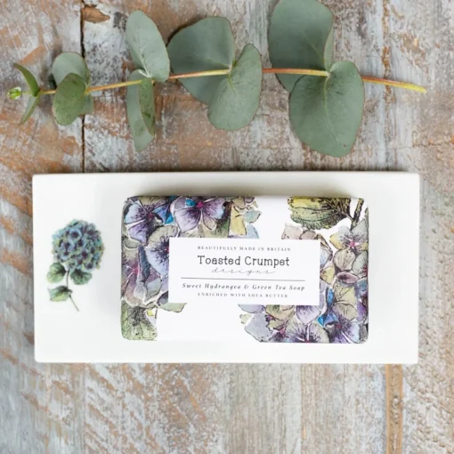 Hydrangea Bone China Rectangular Soap Dish