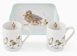 'Just Hatched' Ducklings Mug & Tray Set