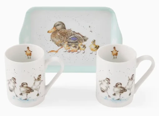 'Just Hatched' Ducklings Mug & Tray Set