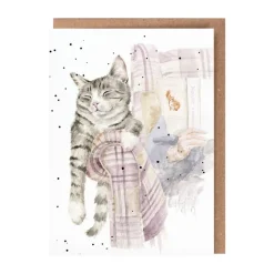 'Lazy Sunday' Cat Greetings Card