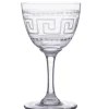 Liqueur Glass with Greek Key Design by The Vintage List