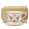 Lovebirds Large Teacup & Saucer Boxed