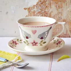 Lovebirds Large Teacup & Saucer Boxed