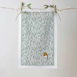 Mistletoe & Robin Recycled Cotton Blend Tea Towel