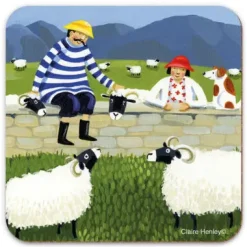 Mr. & Mrs. Fish Sheep Coaster