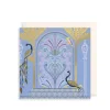 Ornate Doors & Peacocks Greeting Card by Sara Miller