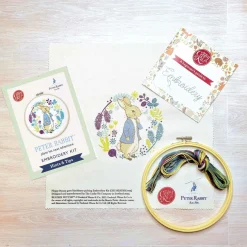 Peter Rabbit Plans His Next Adventure Embroidery Kit