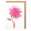 Pink Dahlia Blank Greetings Card