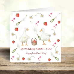 'Quackers About You' Valentine's Day Greetings Card