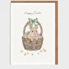 Rabbit in a Basket Easter Card