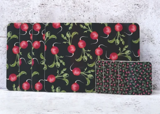 Radish Coaster Set by Corinne Alexander