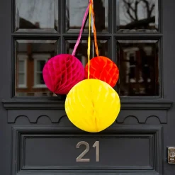 Rainbow Honeycomb Party Decorations - 3 pack