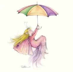 Raindrop Faeries Greeting Card