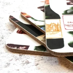 Red Bordeaux Coaster Set by Corinne Alexander