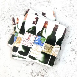 Red Bordeaux Coaster Set by Corinne Alexander