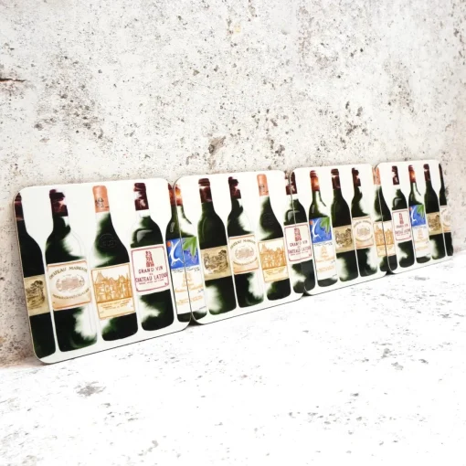 Red Bordeaux Coaster Set by Corinne Alexander