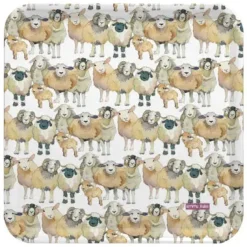 Sheep Repeating Melamine Square Tray