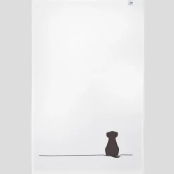 Sitting Dog Tea Towel